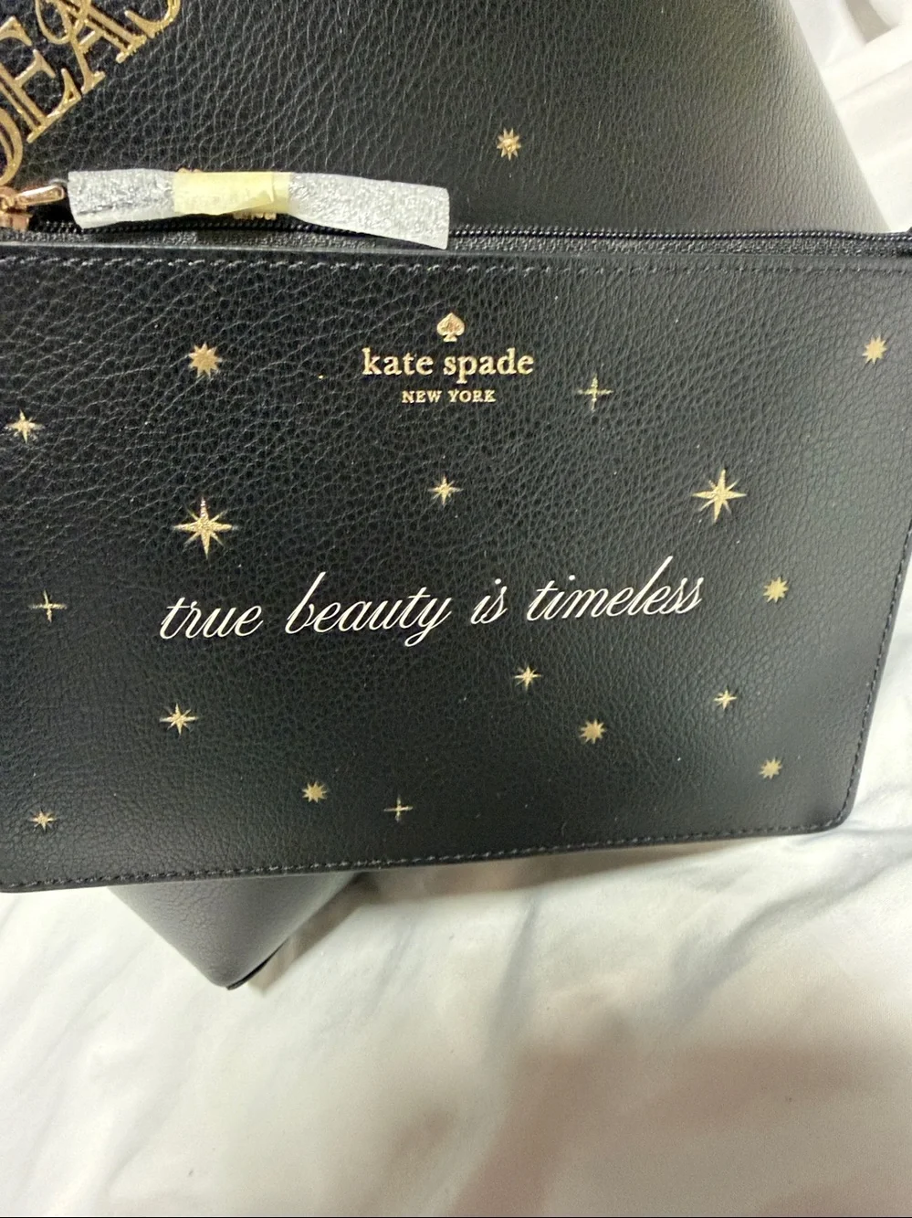 Kate Spade x Disney  beauty, and the beast Blinged tote bag
